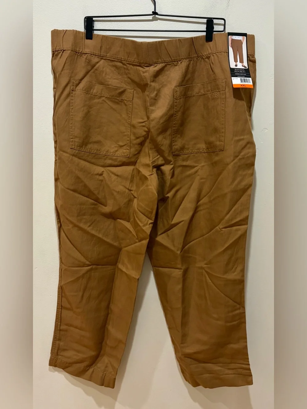 NWT Banana Republic Tapered Crop Linen Trousers in Golden Tan - Women’s Size XXL